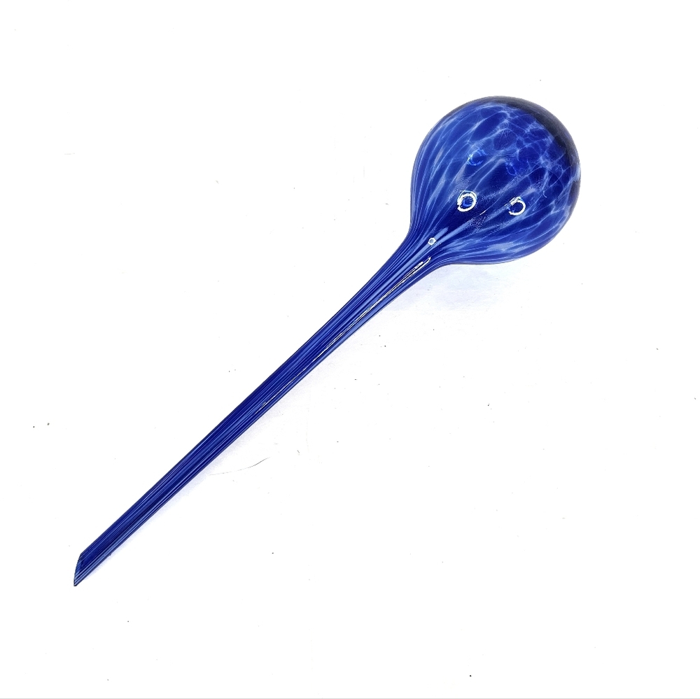 Blue Glass Watering Globe NIB